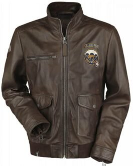 Call of Duty Airborne WWII Brown Leather Jacket