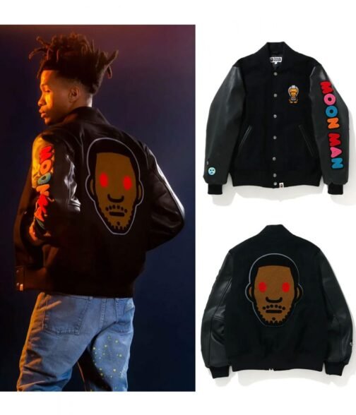 Men’s X Kid Cudi Moon Man Letterman Jacket - Image 5