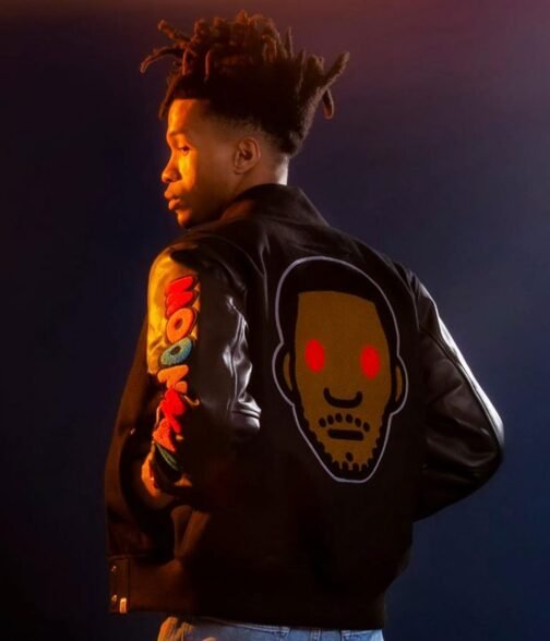 Men’s X Kid Cudi Moon Man Letterman Jacket - Image 4