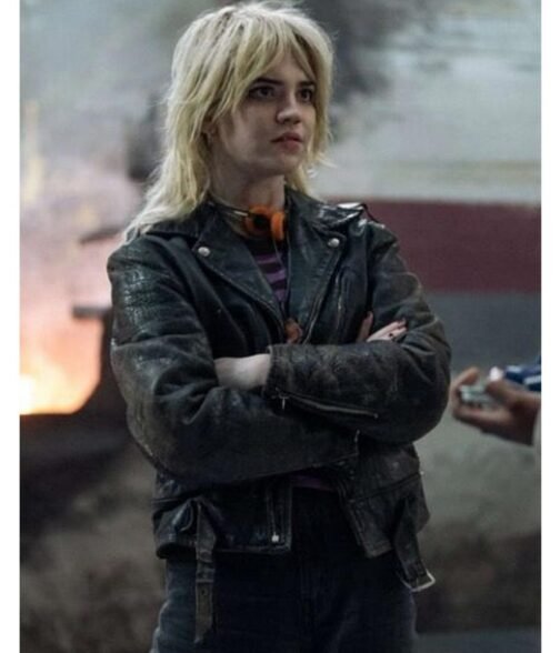 Sophie Thatcher Yellowjackets Leather Jacket - Image 2