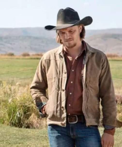 Luke Grimes Yellowstone Brown Leather Jacket - Image 8