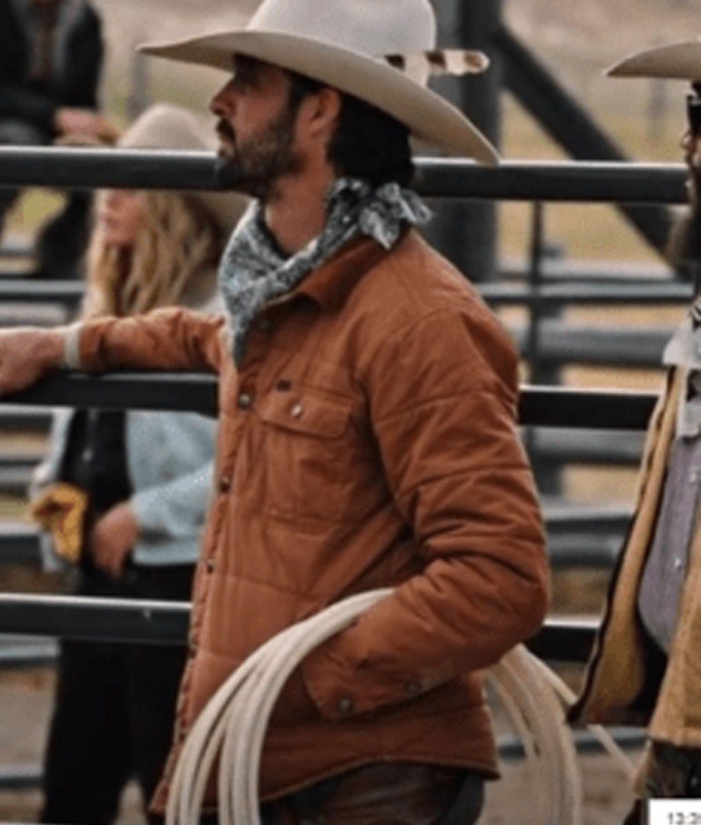 Ryan Bingham Yellowstone Season 04 Puffer Brown Jacket - Image 7