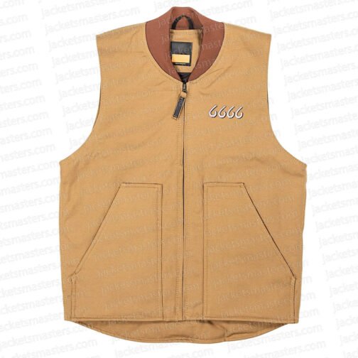 Jefferson White Yellowstone Season 04 6666 Brown Vest - Image 4