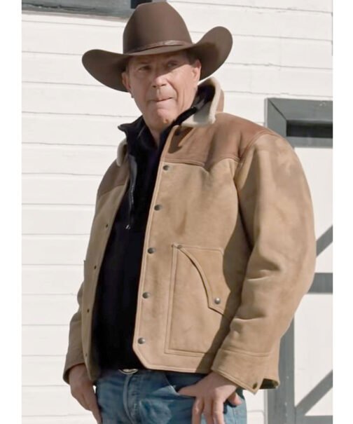 Kevin Costner Yellowstone Season 03 Leather Jacket - Image 2