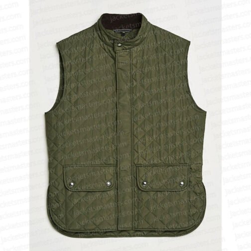 Kevin Costner Yellowstone Green Quilted Vest