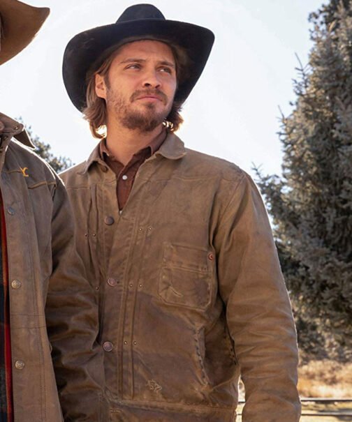 Luke Grimes Yellowstone Brown Leather Jacket - Image 4
