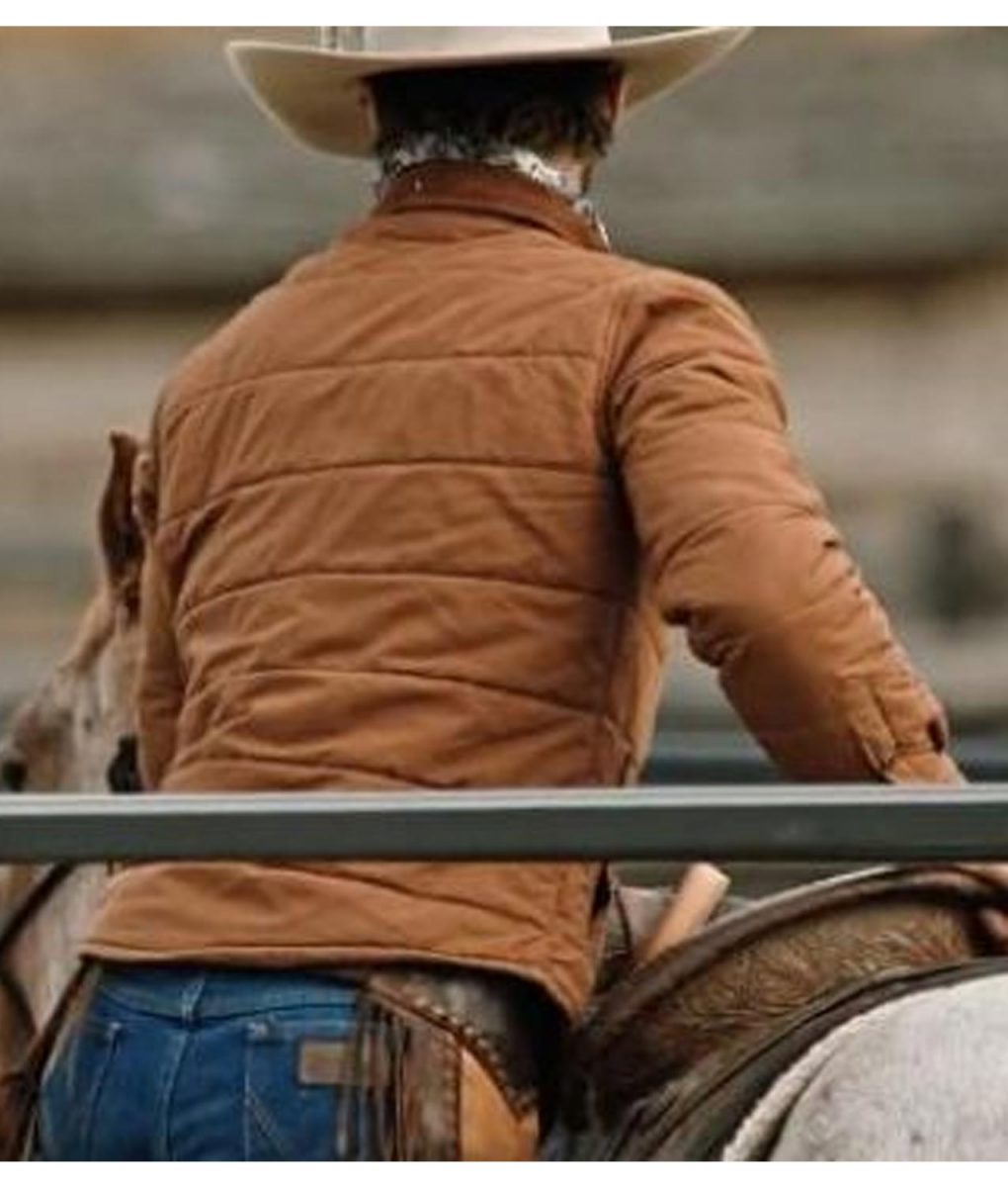 Ryan Bingham Yellowstone Season 04 Puffer Brown Jacket - Image 11