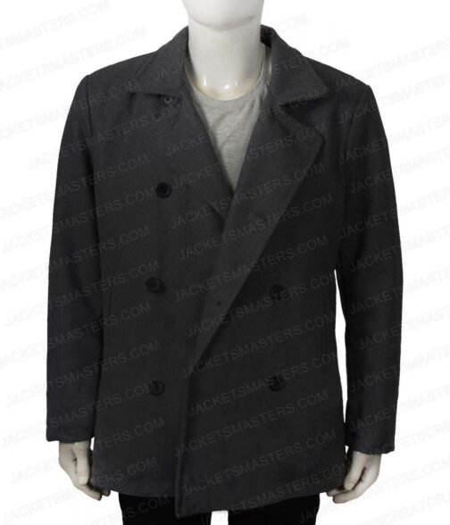Yellowstone Ryan Bingham Black Peacoat - Image 3