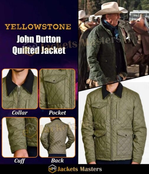 Yellowstone S04 Kevin Costner Green Jacket - Image 11