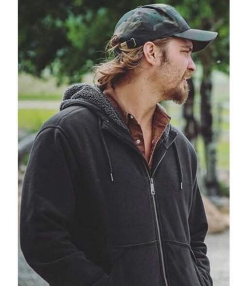 Luke Grimes Yellowstone Season 04 Shearling Hoodie - Image 5