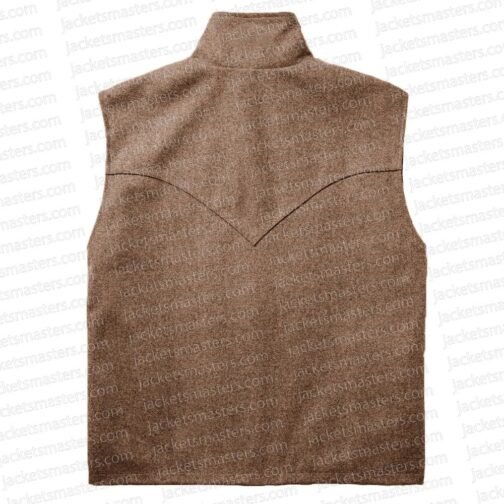 Yellowstone S03 Kevin Costner Wool Vest - Image 3