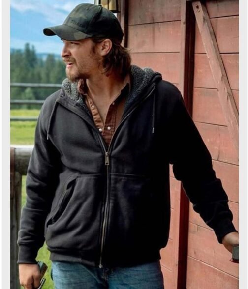 Luke Grimes Yellowstone Season 04 Shearling Hoodie - Image 2
