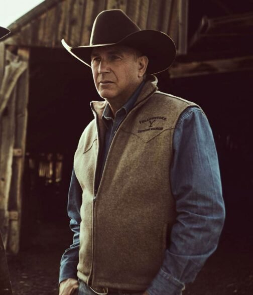 Yellowstone S03 Kevin Costner Wool Vest - Image 2