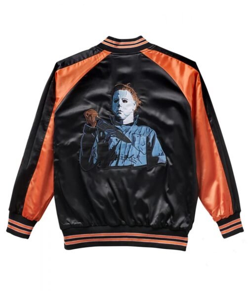 Embroidered You Can’t Kill The Bogeyman Halloween Satin Jacket - Image 2