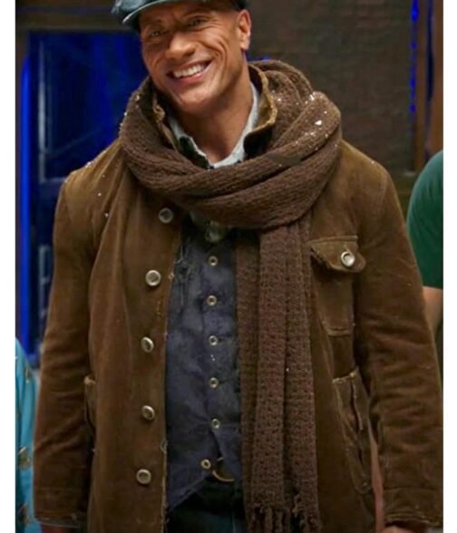 Young Rock S02 Dwayne Johnson Suede Leather Coat