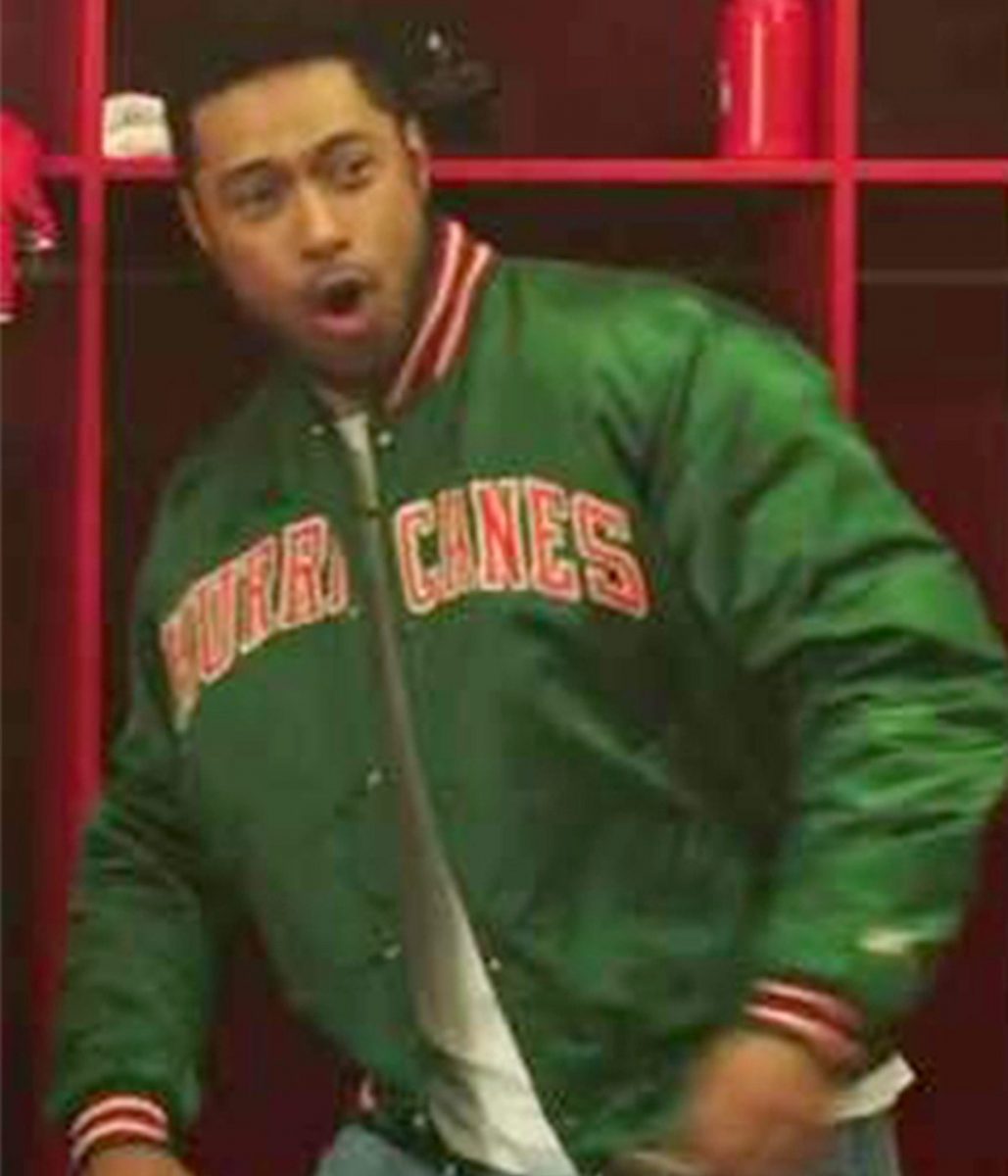 Young Rock Miami Hurricanes Green Jacket - Image 7