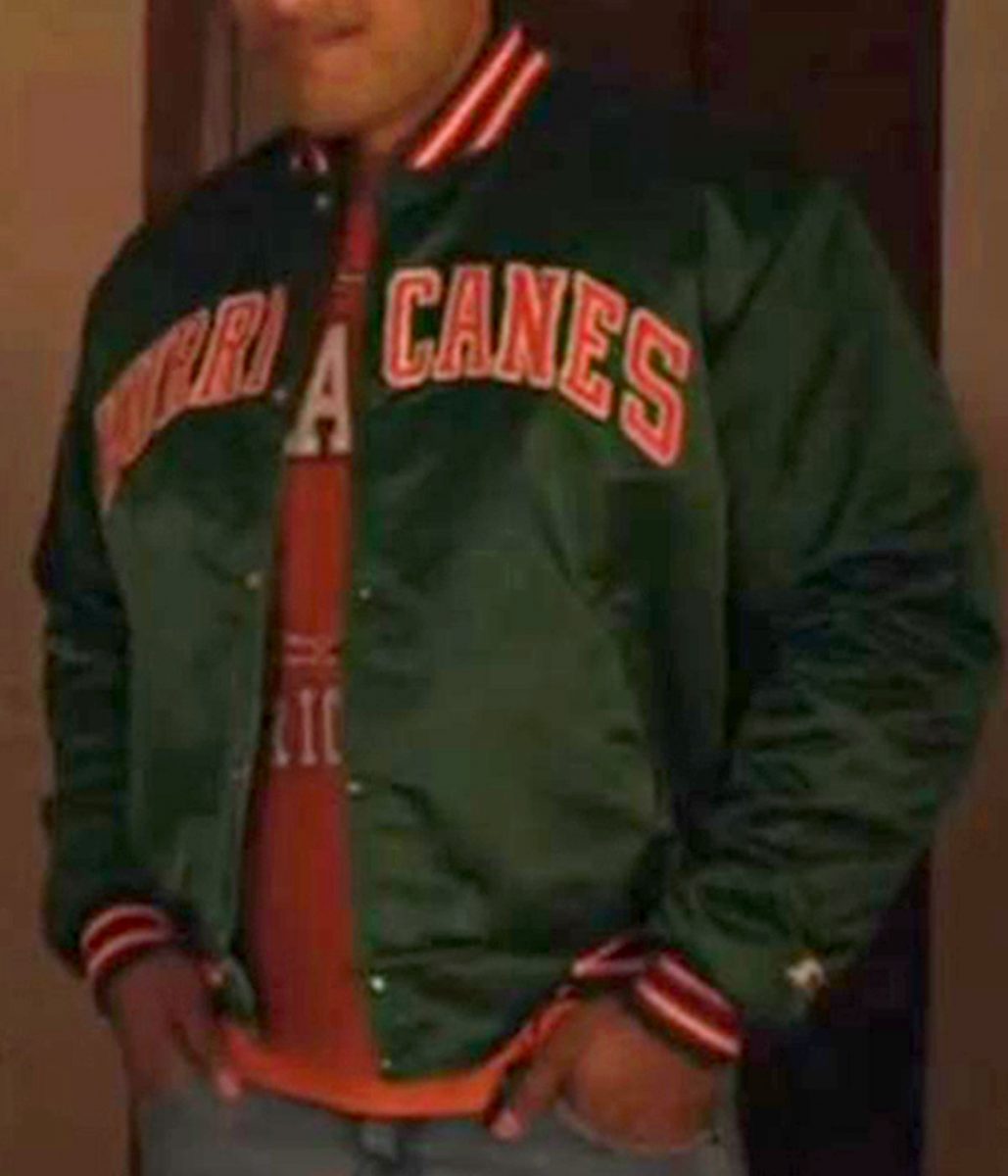 Young Rock Miami Hurricanes Green Jacket - Image 5