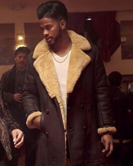 SuperFly Trevor Jackson Shearling Leather Coat