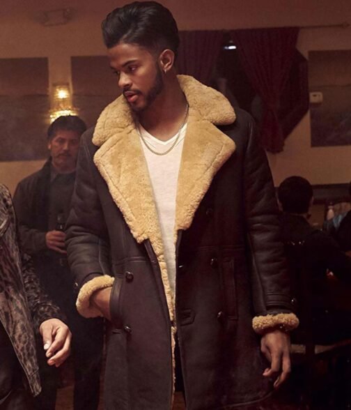 SuperFly Trevor Jackson Shearling Leather Coat - Image 2