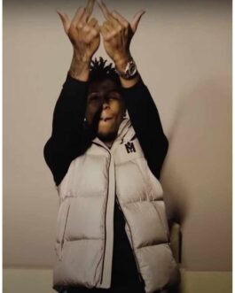 The Story of O.J. YoungBoy Never Broke Again Puffer White Hooded Vest