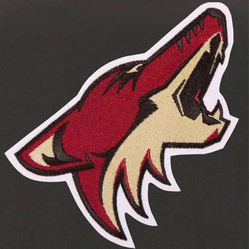 Gray/Black Youth Arizona Coyotes Poly Twill Jacket - Image 3