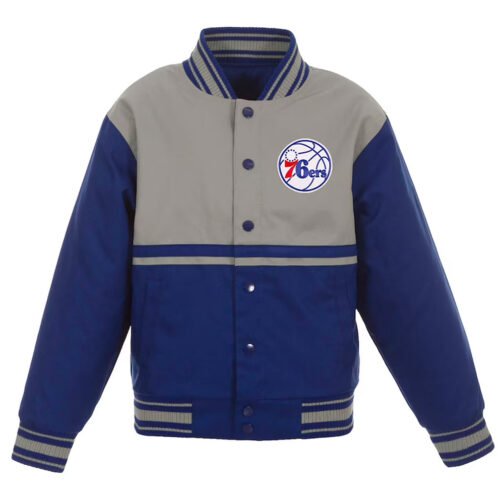 Royal/Gray Philadelphia 76ers Youth Jacket