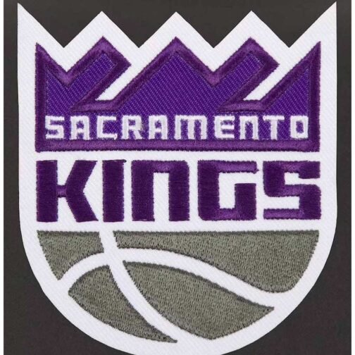Youth Sacramento Kings Poly Twill Black/Charcoal Jacket - Image 3