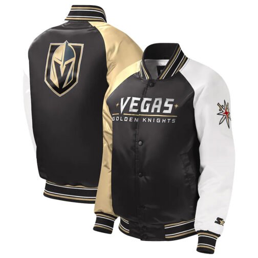Youth Vegas Golden Knights Varsity Satin Jacket - Image 3