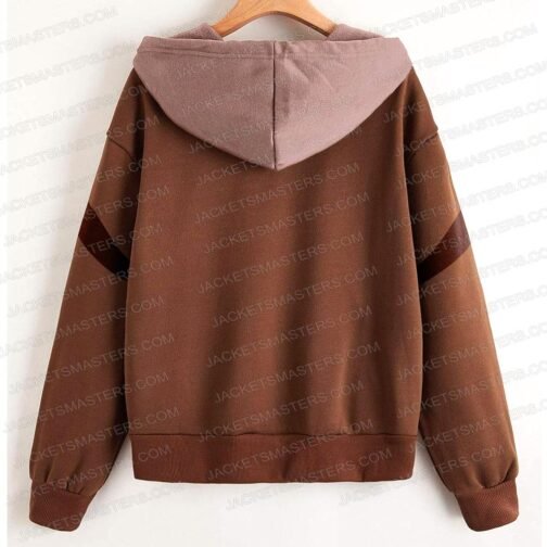 Botan Yu Yu Hakusho Fleece Brown Hoodie - Image 3