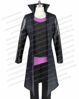 Yukari Mishakuji K Wool/Leather Black Coat