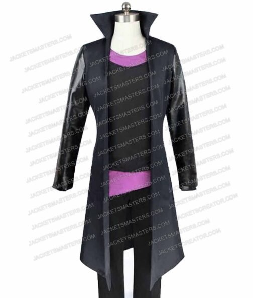 Yukari Mishakuji K Wool/Leather Black Coat
