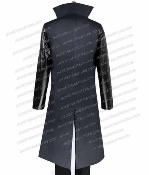 Yukari Mishakuji K Wool/Leather Black Coat - Image 3