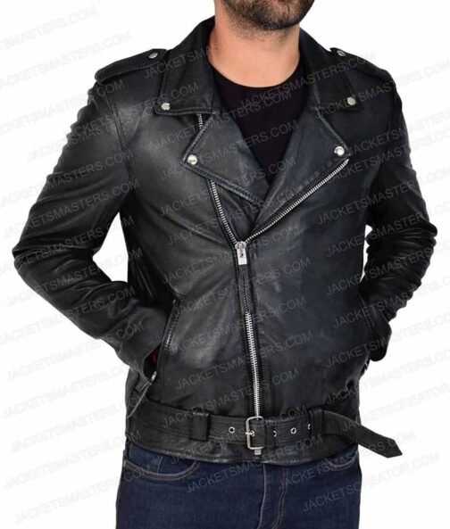 Yusuke Urameshi Yuyu Hakusho Biker Black Jacket - Image 4