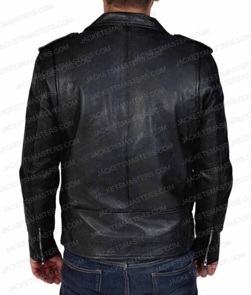 Yusuke Urameshi Yuyu Hakusho Biker Black Jacket - Image 3