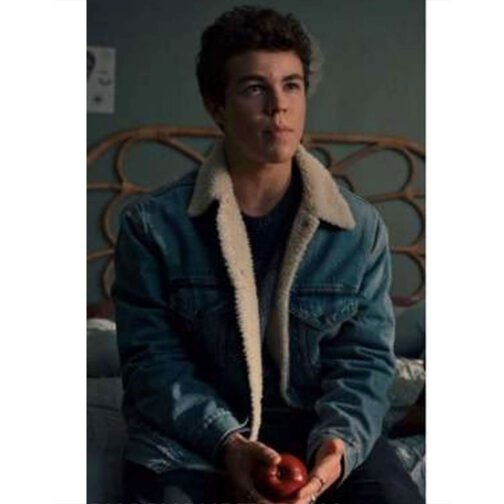 Chucky Season 2 Zackary Arthur Shearling Denim Jacket - Image 4
