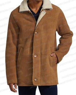 Let the Right One In Kevin Carroll Shearling Suede Coat