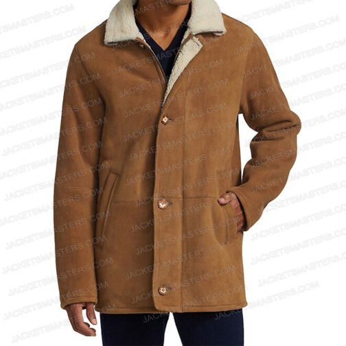 Let the Right One In Kevin Carroll Shearling Suede Coat