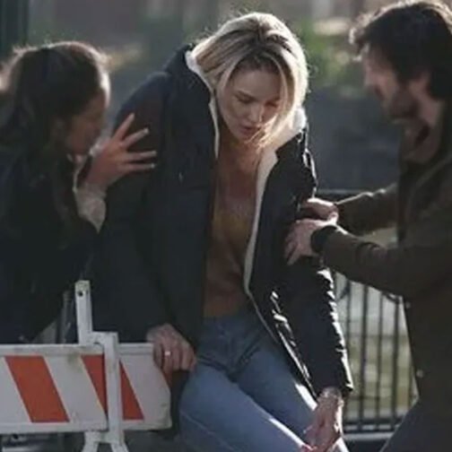 Zyra Gorecki La Brea Season 2 Puffer Blue Coat - Image 11
