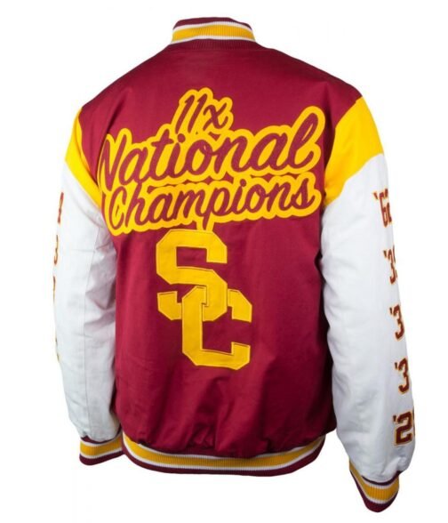 USC Trojans Cardinal SC Interlock Elite Cotton Jacket - Image 2