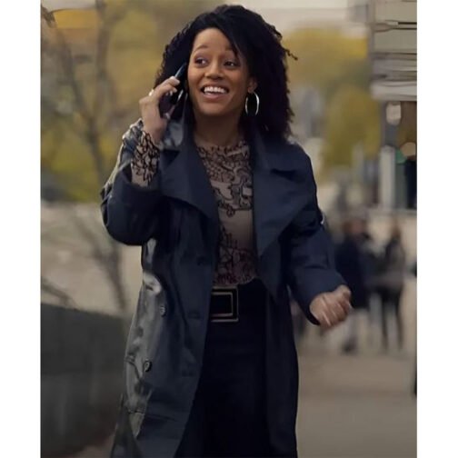 A Paris Proposal Bethany Brown Leather Coat - Image 2