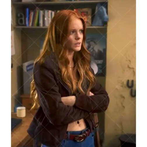 Abigail Cowen Fate The Winx Saga Suede Leather Jacket - Image 3