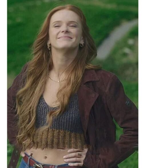 Abigail Cowen Fate The Winx Saga Suede Leather Jacket - Image 2