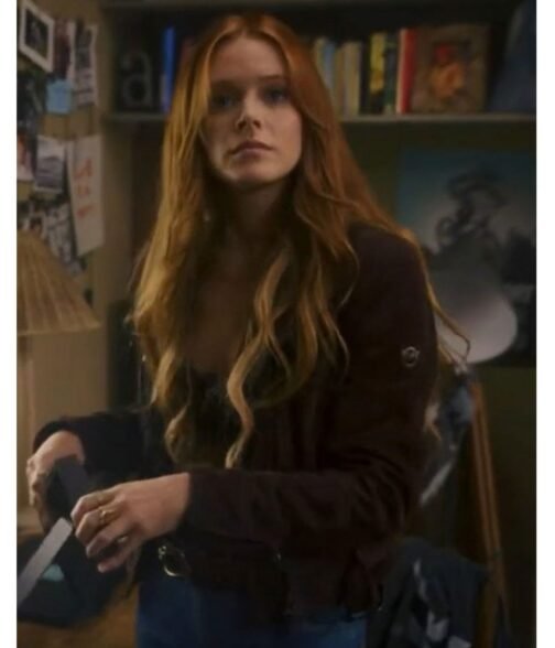 Abigail Cowen Fate The Winx Saga Suede Leather Jacket - Image 4