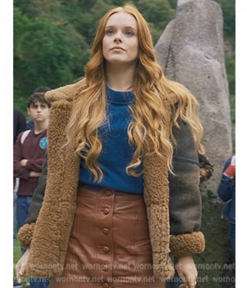 Abigail Cowen Fate Bloom S02 Shearling Leather Jacket - Image 3
