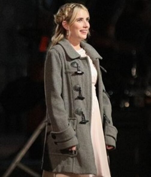 About Fate Emma Roberts Gray Wool Duffle Coat - Image 2