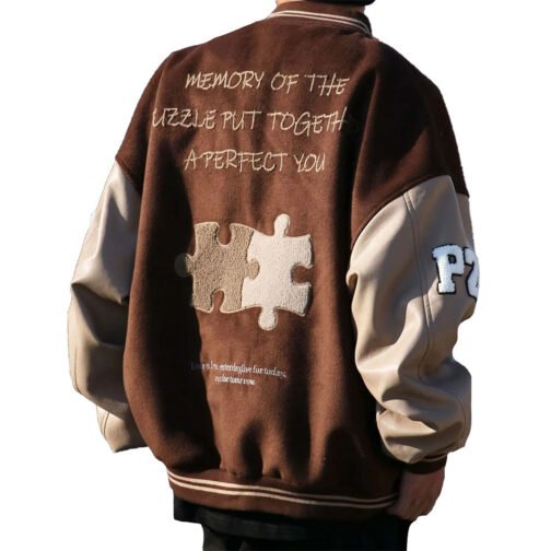 Achock Brown Varsity Jacket - Image 4