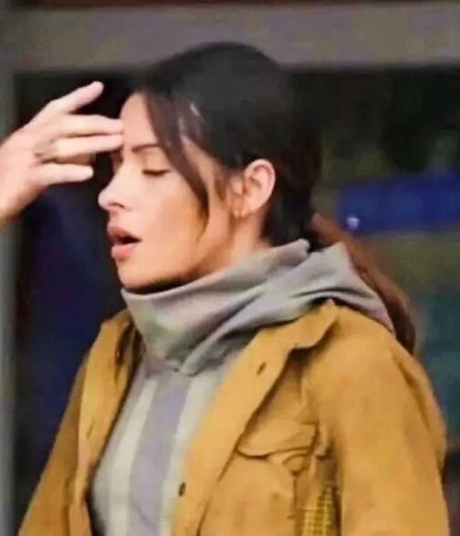 Black Adam Sarah Shahi Brown Cotton Jacket