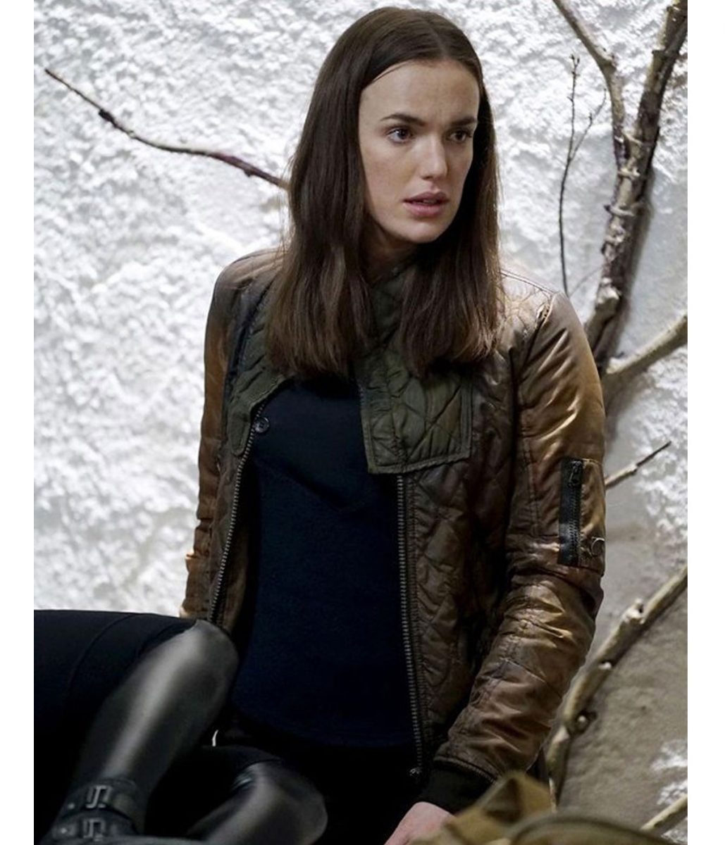 Agents of Shield Elizabeth Henstridge Quilted Bomber Jacket - Image 2