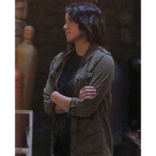 Agents of Shield Season 3 Chloe Bennet Green Jacket - Image 2