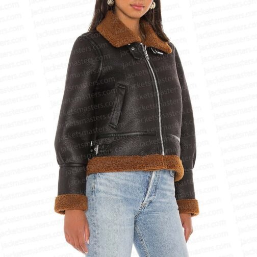 Law & Order Organized Crime Ainsley Seiger Leather Jacket - Image 4